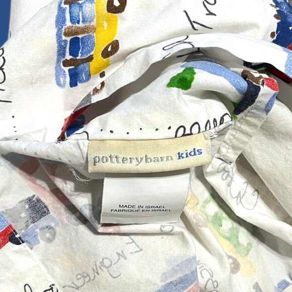 Pottery Barn Train Animals Pillow Case Standard Cover Kid Pillowcase Replacement - Picture 7 of 9